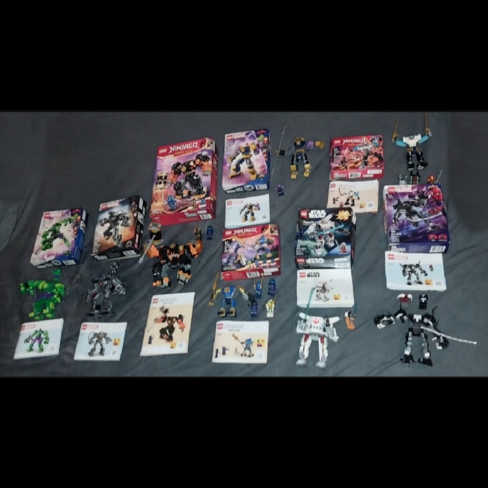 Lot Of Eight 100% Complete Lego Mech Suits W Boxes Minifigures &  Instructions